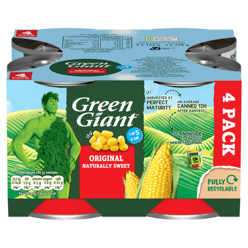 Green Giant Sweetcorn 4 x 198g