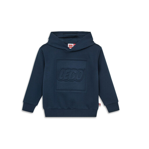 Comfortable LEGO children's hooded sweatshirt LWSKY 600 navy, size 140