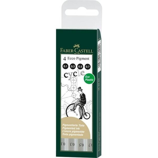 Set of 4 Faber-Castell Ecco Pigment fineliners