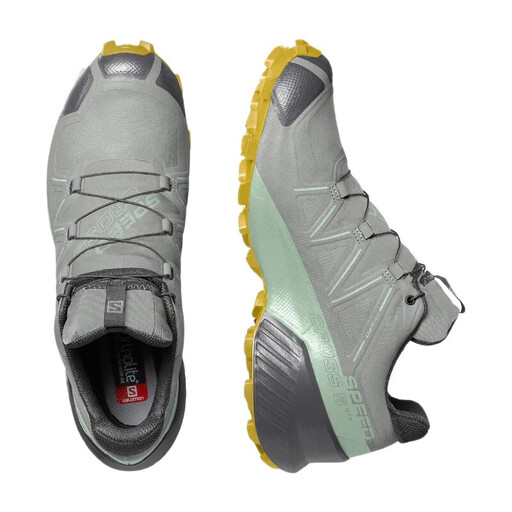 Salomon Speedcross 5 GTX for women in grey and mint green