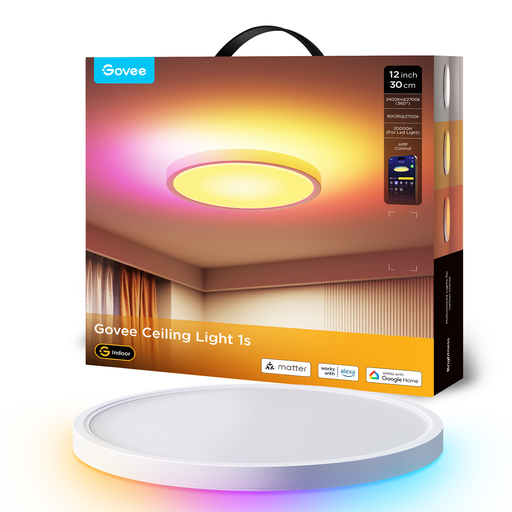 Govee 12 inch RGBWW + RGBIC Round Smart Ceiling Light
