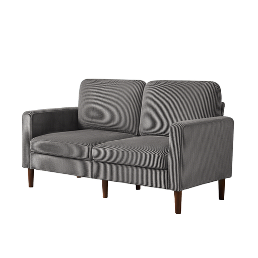 HONEYOU 2-Seater Sofa in Grey Corduroy