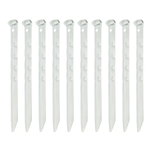 Milestone Camping Tent Pegs Heavy Duty Ripple Angled 10pcs
