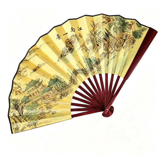 Chinese Folding Fan, 10 Silk Hand Fan