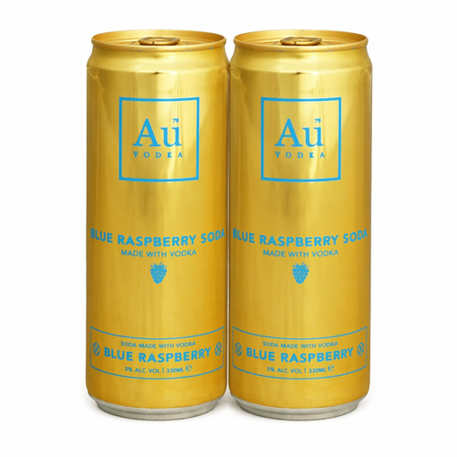 Pack of 2 - Au Vodka Blue Rasberry 330ml