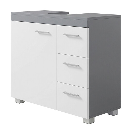 Ochama x SONGMICS Bathroom Storage Unit in White and Grey