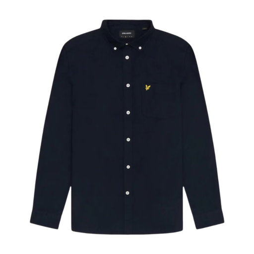 Lyle & Scott 纯棉纽扣领牛津衬衫 - 深海军蓝