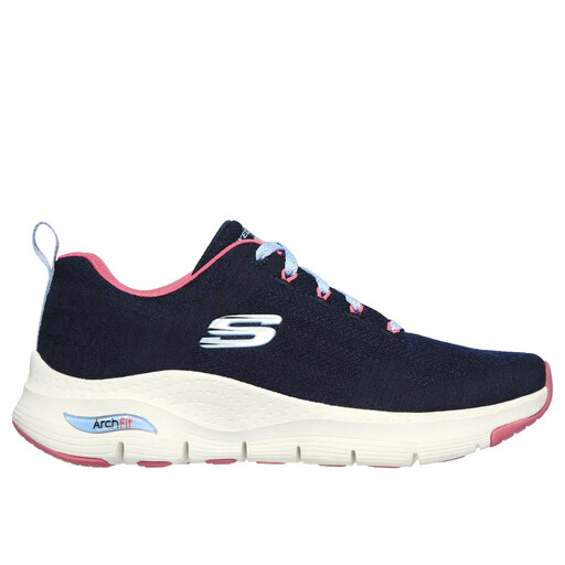 SKECHERS Arch Fit Comfy Wave Navy/Hot Pink