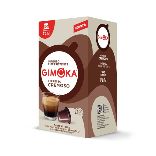 GIMOKA Nespresso Compatible Capsules CREMOSO 100 Capsules 550 g