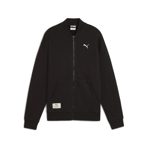 Puma Class Relaxed Pinnacle Full Zip Jacket in Puma Black