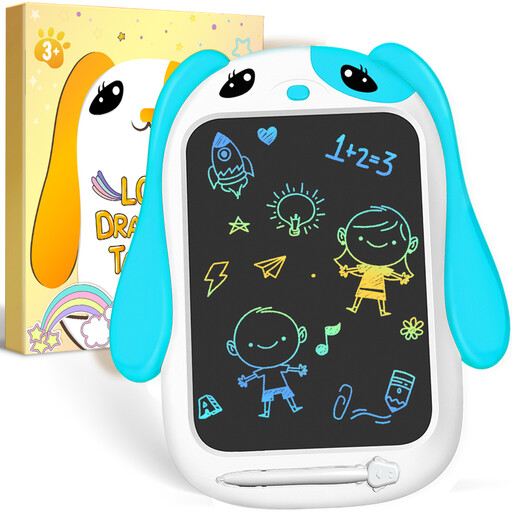 10-inch Blue & White Big-Eared Dog LCD Tablet by CHEERFUN
