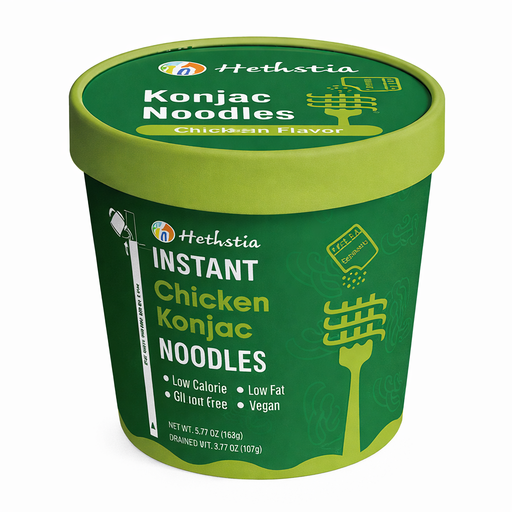 Hethstia Instant Konjac Noodle Veggie Chicken Flavor Soup Cup 147g