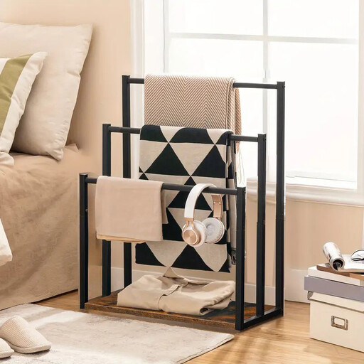 SRD Modern Floor Standing Towel Rack Black