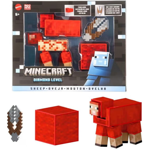 MATTEL Minecraft Diamond Level Sheep Action Figure - 14cm, JCV22
