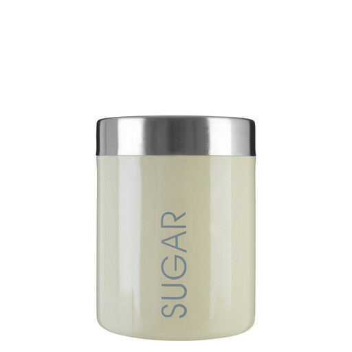 Premier Housewares Elegant Design Cream Enamel Sugar Canister