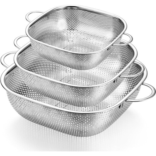 Joyfair Steel Strainer Colander Set of 3