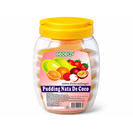 Cocon Pudding with Nata de Coco Assorted 1280g (16 Cups) Including Spoon