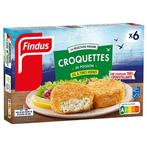Findus MSC fish croquettes with garlic and herbs, 6 pieces