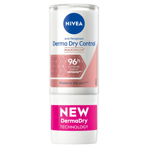 Nivea Derma Dry Control 96H Deodorant RollOn for WoMen