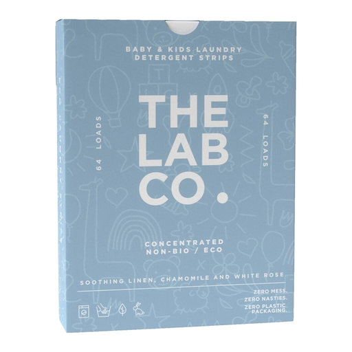 The Lab Co Soothing Linen Chamomile White Rose Laundry Detergent Strips 64 Loads