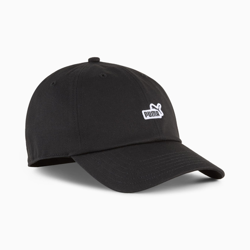 Black unisex PUMA Essentials baseball cap with No. 1 logo