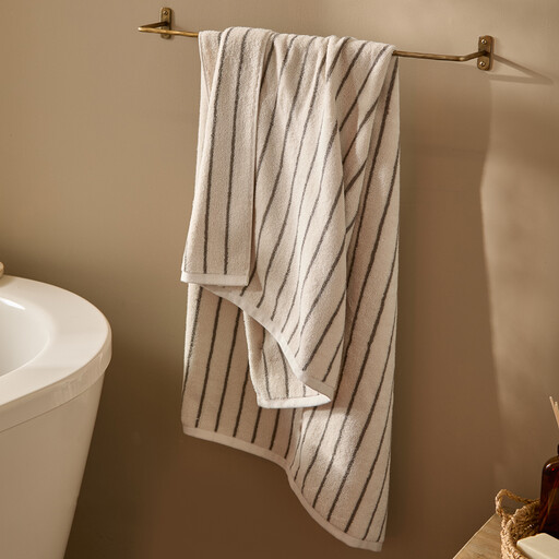 Yard Bath Towel Hebden Narrow Stripe Mole