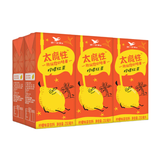 Uni-president Lemon Black Tea 250 mL*6 bottles