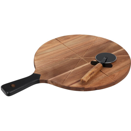 Excellent Houseware Acacia Pizzaplank Set - 30 cm