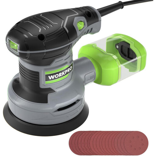 WORKPRO Orbital Sander with 20Pcs Sandpapers