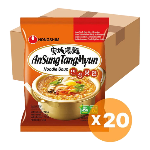 NongShim Ansung Tangmyun 125g x 20 Instant Noodle Box