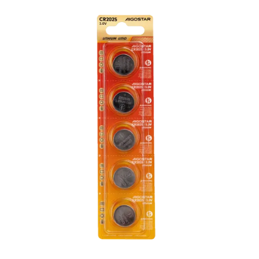 Aigostar CR2025 3V Button Cell (5-Pack)