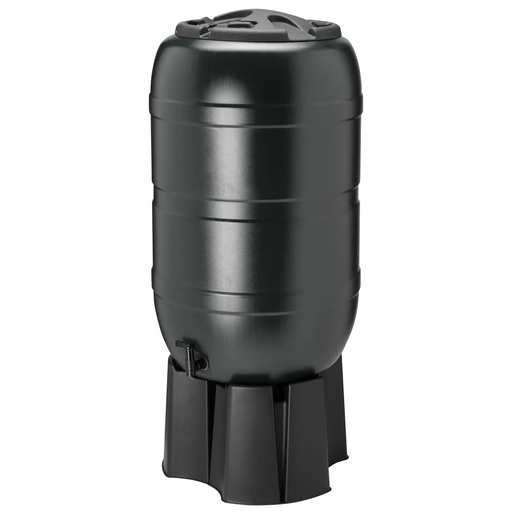 Strata Water Butt Set with Connection Kit, Tap & Stand 210L Black