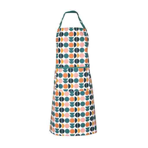 Dexam Apron Retro Spot 100% Cotton Cotton Teal/Peach