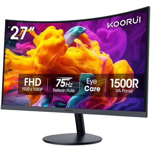 KOORUI 27N5CA 27-inch VA FHD 75Hz Curved Monitor