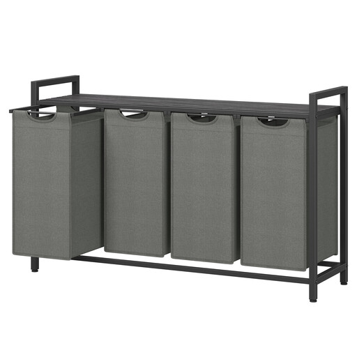 Ochama 4-Compartment Laundry Hamper with Pull-Out & Removable Liner Bags
