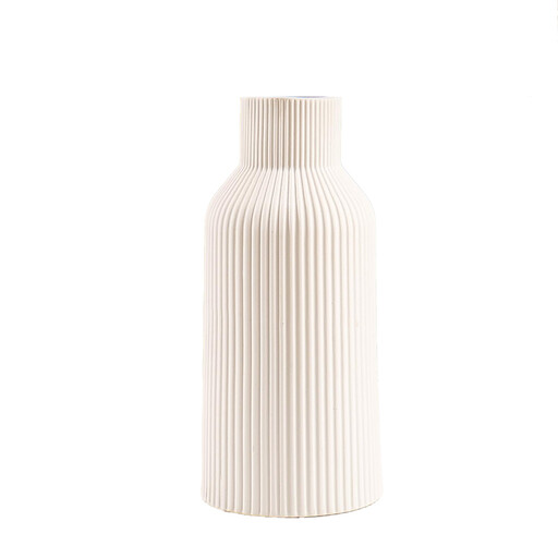 Modern Minimalist Ceramic Vase in white