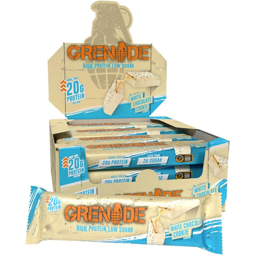 Grenade High Protein Low Sugar Protein Bar White Chocolate Cookie Flavour