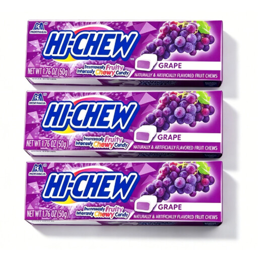 MORINAGA Hi-Chew Chewy Fruit Candy Grape Flavour 50g x 3pcs