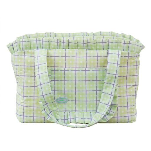 ZEZE Green Plaid Pet Backpack