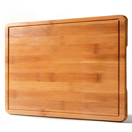 VVM Carbonized Bamboo Cutting Boards with Juice Grooves and Handles