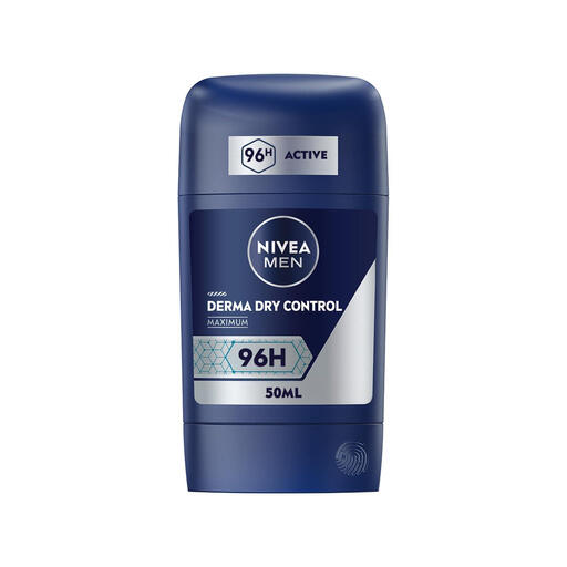 Nivea Men Derma Dry Control 96H Underarm Deodorant Stick 50 ml