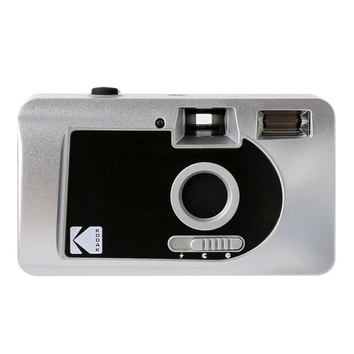 Kodak S88 Motorized Film Camera, Black and Silver