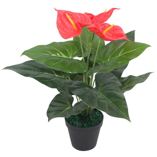 vidaXL Artificial Anthurium with Pot - 45 cm
