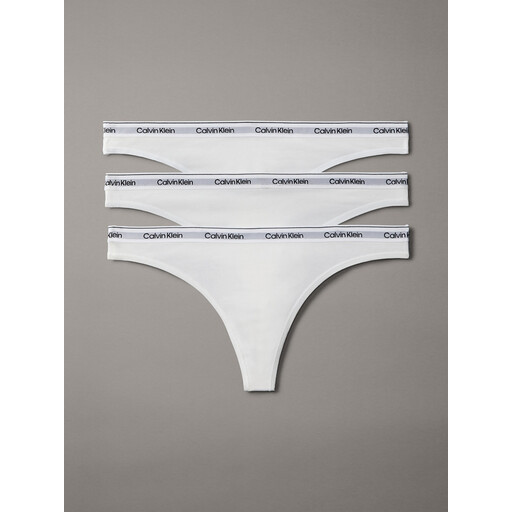 Calvin Klein 3-Pack Strings Icon Logo White