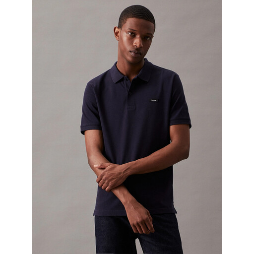 Calvin Klein Stretch Pique Slim Button Polo Night Sky Men XXL