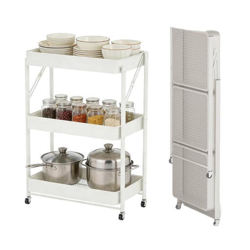 ochama×J.ZAO Foldable Kitchen Trolley, 30*45*77cm - No-assembly