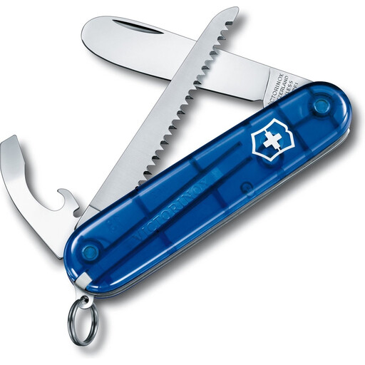 Victorinox My First Children's Pocket Knife - 9 Functions, Transparent Blue