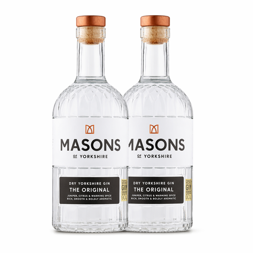 Pack of 2 Masons Of Yorkshire Original Gin 70cl