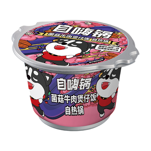 Zi Hai Guo Bao Zhi self-heating rice bowl with mushrooms and beef, 245 g