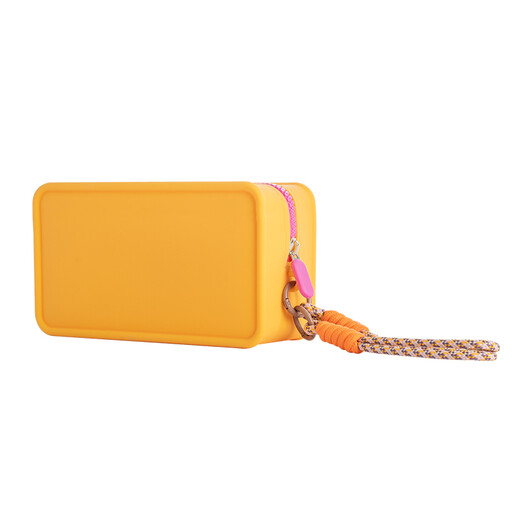 JORDAN&JUDY Colorblock Portable Handheld Silicone Makeup Bag